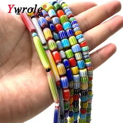 4-8MM Nepal Style Handmade Glazed Print Lampwork Beads Loose Spacer Beads for Jewelry Making Diy Bracelet Accessories 15''