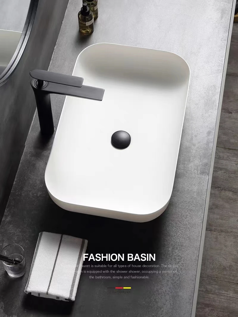 500*370*140mm 600*370*140mm newest washbowl white wash basin Modern Fashion hand basin High Quality lavabo artificial stone