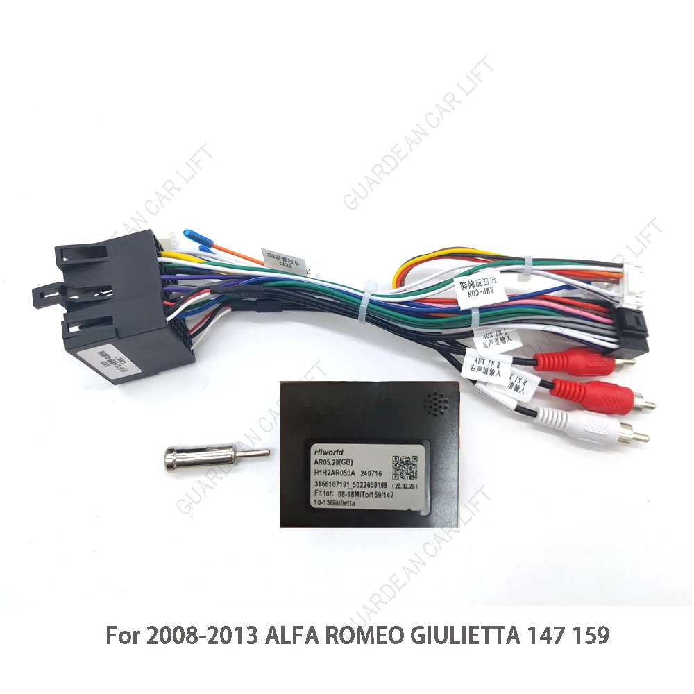 16Pin Auto Stereo Power Kabel Adapter Canbus Decoder Für Alfa Romeo Giulietta Mito147, 159, 2000-2012 Kabelbaum Verdrahtung Stecker
