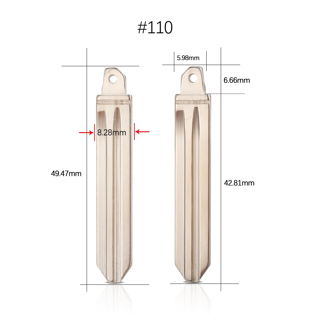 10Pcs/Lot Original #110 Remote Key Uncut Blade Car Fob HYN14 KD LISHI No.110 Folding For KIA K2 K3 K5 Carens Cerato Forte Blade