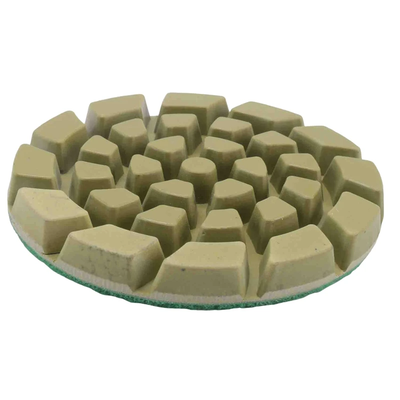 6 PCS Almofadas de polimento de piso de diamante Resina Bond Terrazzo Diâmetro do piso 4 polegadas