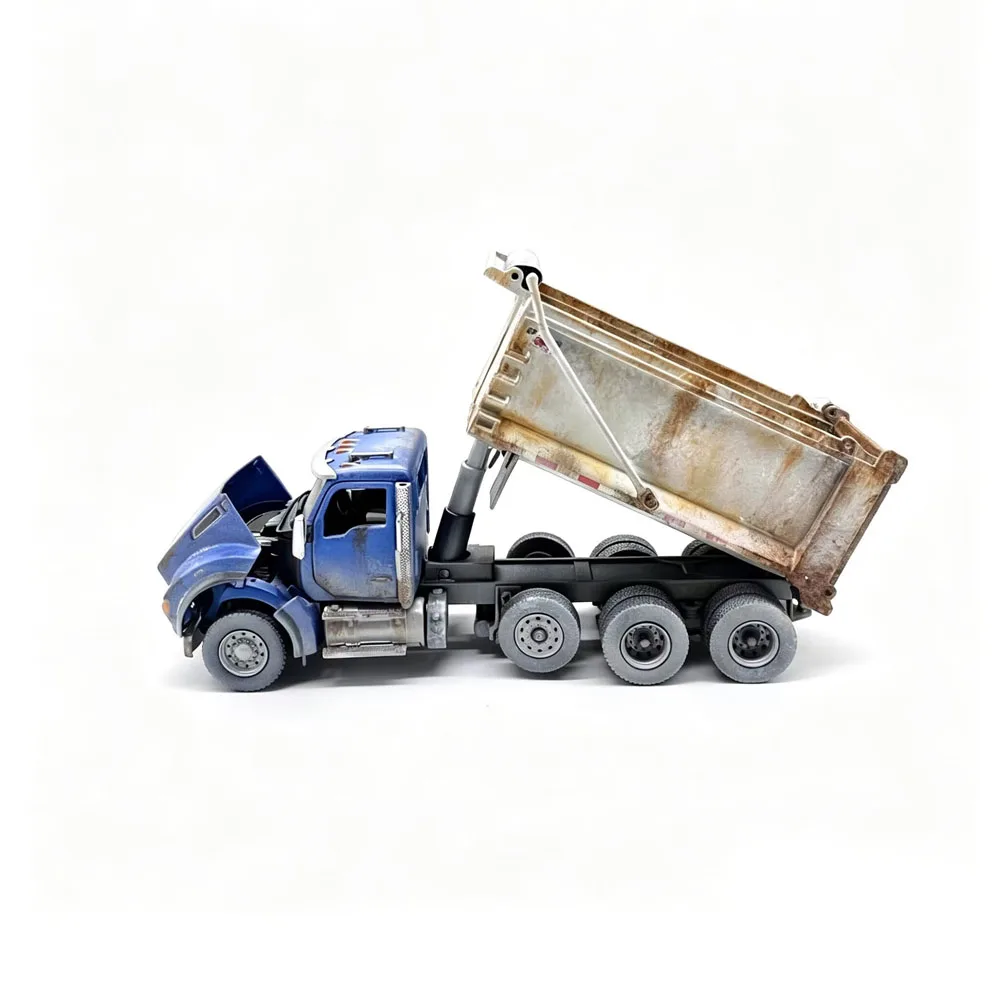 1:50 Scale DieCast Masters T880S Dump Truck Weathered Muddy Alloy Gift Toy Static Collectible Display Model DM71078