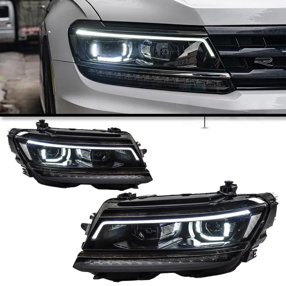 

For Volkswagen Tiguan 2017-2020 Headlight Projector Lens New Dynamic Signal Head Lamp LED Headlights Drl Automotive Accessory