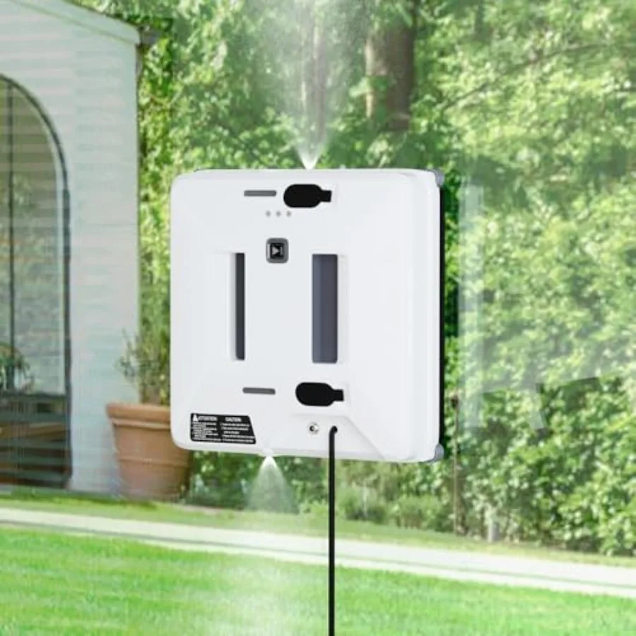 3000Paの吸引力と自動水噴霧機能を備えた窓掃除ロボット、高層フレームレスおよび家庭用ガラス表面向け、インテリジェントな移動軌跡