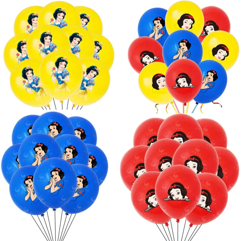 10/30pcs Disney Snow White Princess Latex Balloons Happy Birthday Party Decorations Kid Toys Baby Show Suppiles Girl Gifts