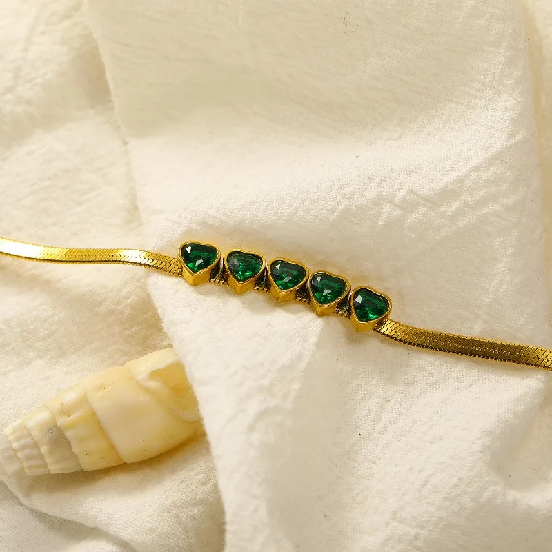 أنيقة الماس مجموعة الحب قلادة الإناث، شخصية عصرية مزاجه التيتانيوم الصلب سلسلة الترقوة