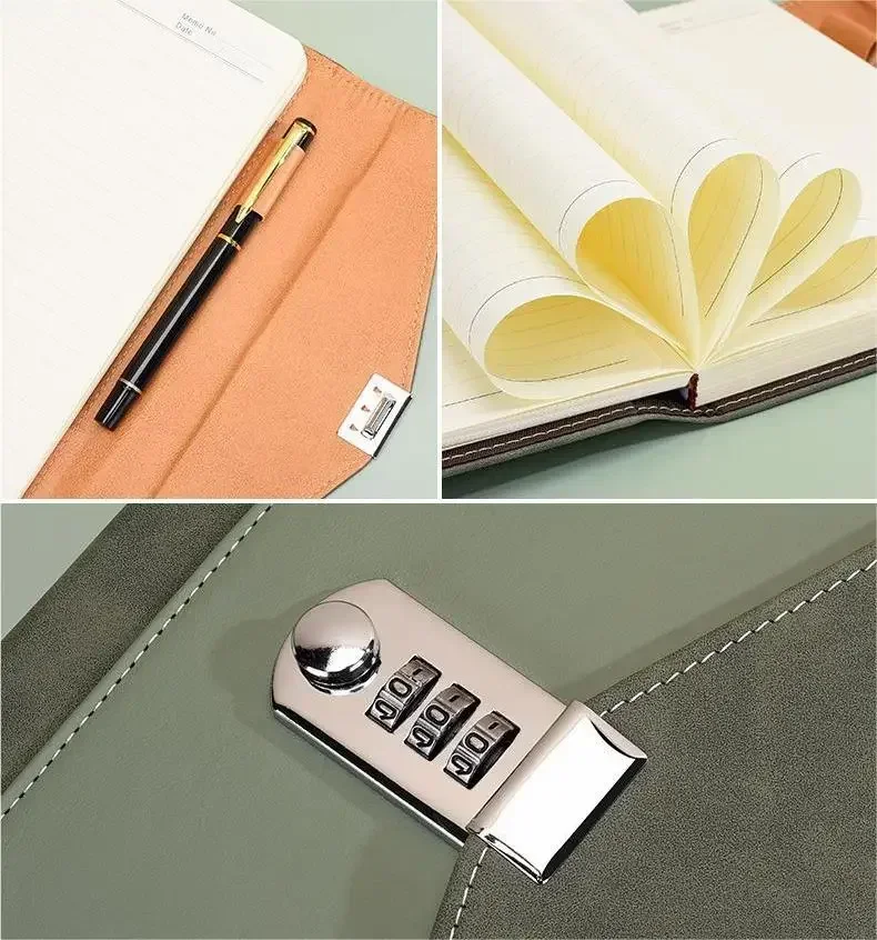 

Lock Book Password Diary Secret Agenda With Supplies School New Notepad Trifold Student Notes Meeting Notebook Office