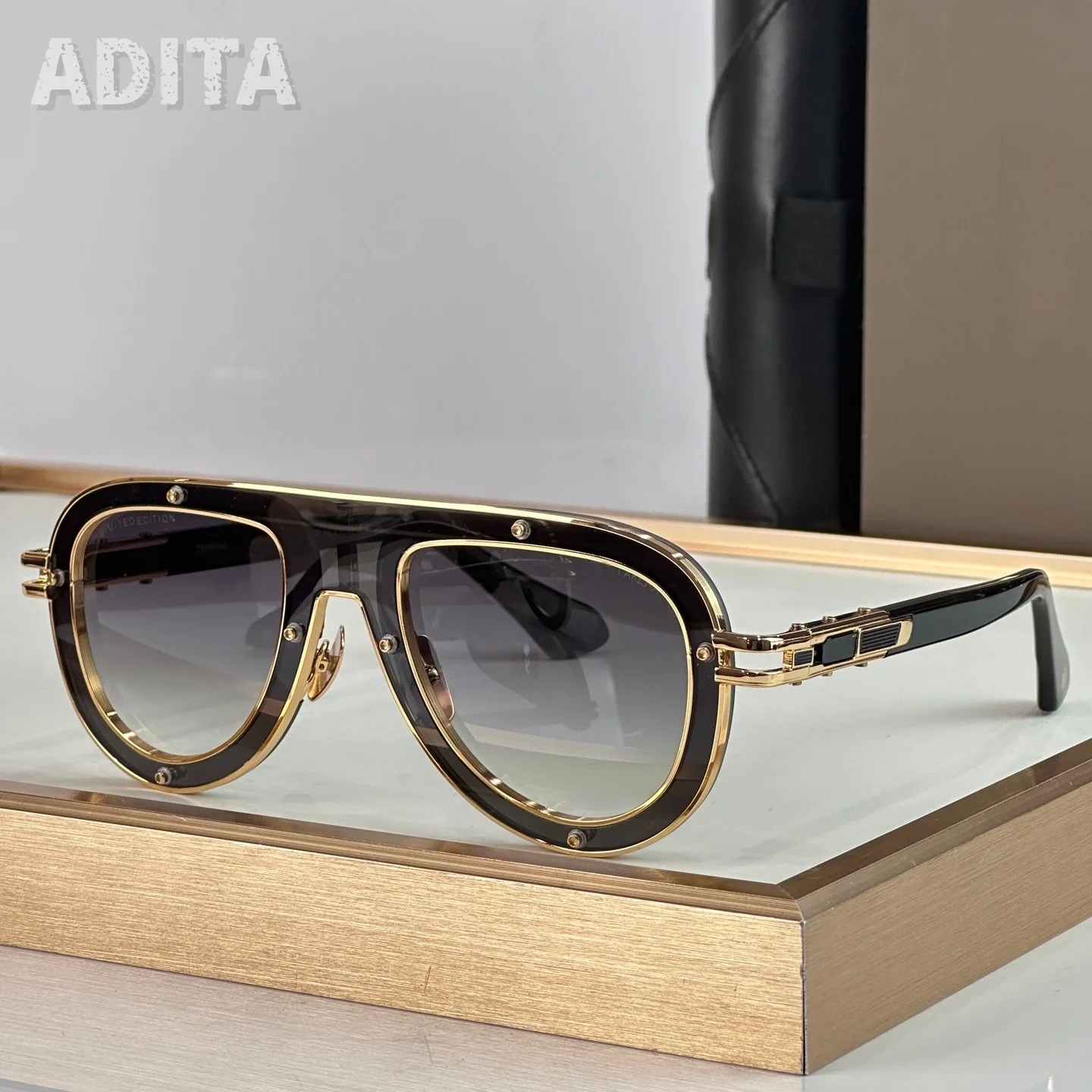 

ADITA TAKERA Top Quality Mens Sunglasses for Women Classic Punk Luxury Acetate Titanium Designer Sunglasses with box
