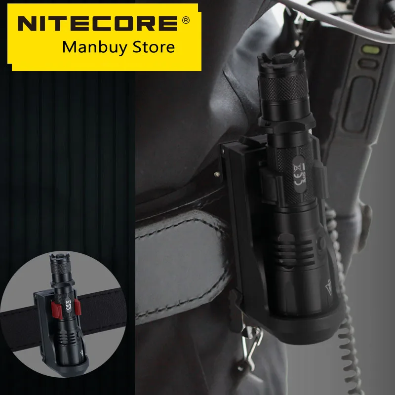 2024 Nitecore NTH25 Tactical Flashlight Holster 360°Torch Mount Spotlight Holder for P26 P20 R25 MH25GTS Law Enforcement on Duty