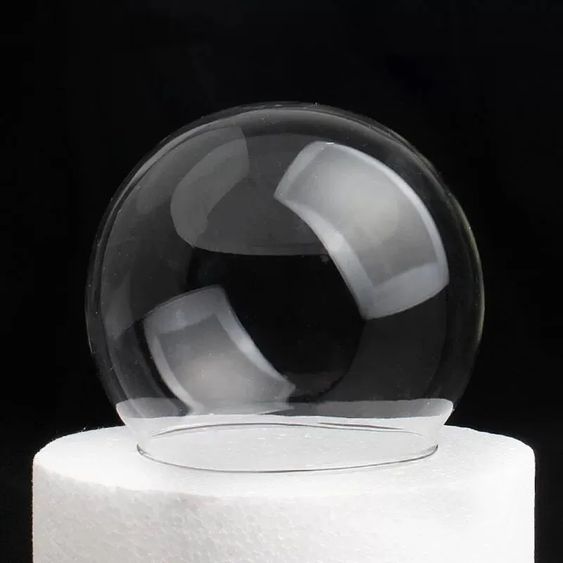 Diameter=15cm 18cm Round Shaped Transparent Glass Dome Home Deocration Antique Gift Special Dustproof Cake Food Cover