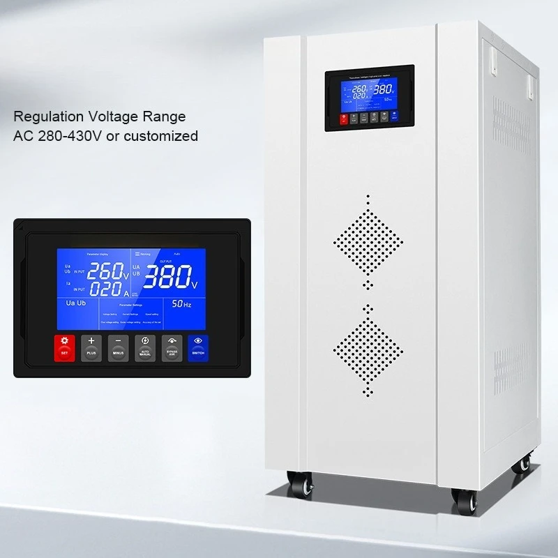 Three-phase voltage regulator: 60KW, 30KW, 50KW, 100KW, 120KW, intelligent CNC machine tool, industrial voltage regulator, 380V