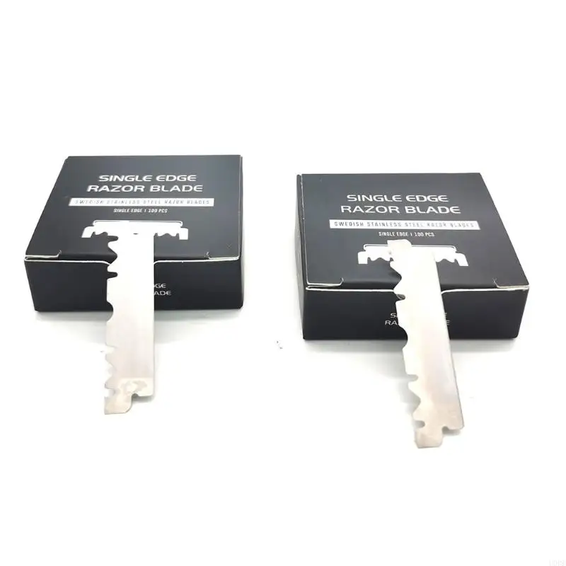 U0DE 100 Stück Barber für Rasierklingen, Einzelkante für Rasierklingen für professionelle Widerhaken