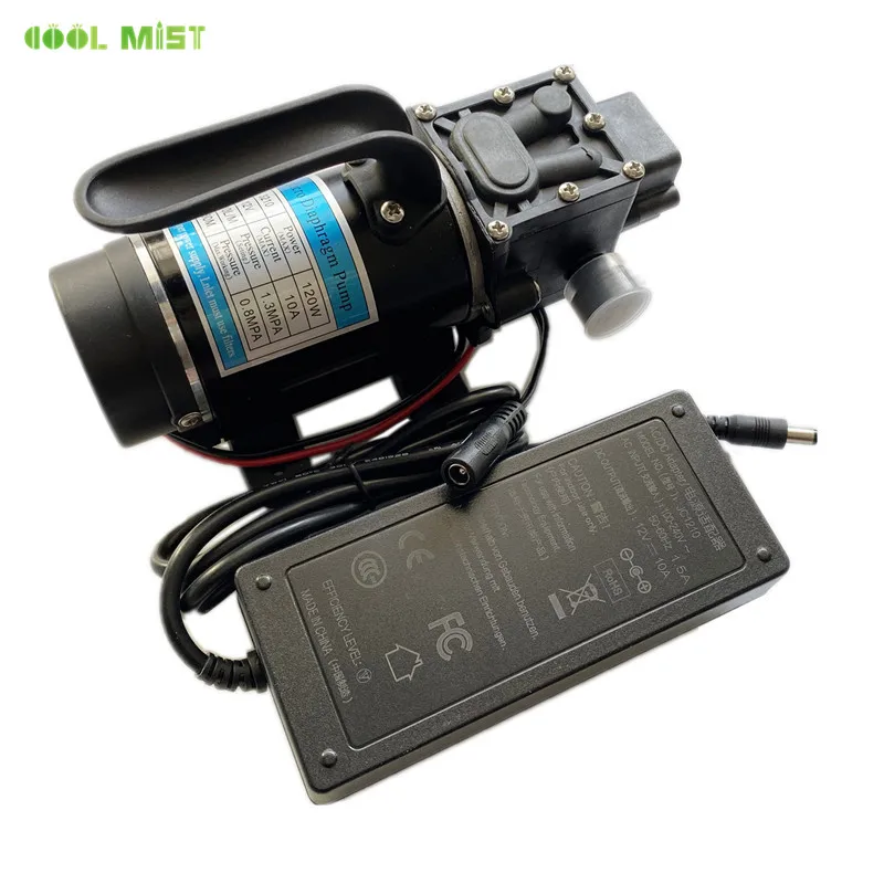 A53 Portable 10L/Min High Pressure Diaphragm Self Priming Pump 120W Back-flow Water Pump Garden Sprayers for Mist Cooling System