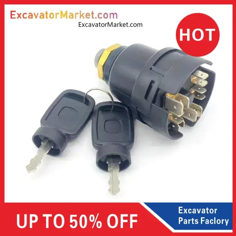 

Excavator Parts For Xiangyang Intelligent SWE50/60/70 Excavator Ignition Switch Start Key Switch Ignition Lock