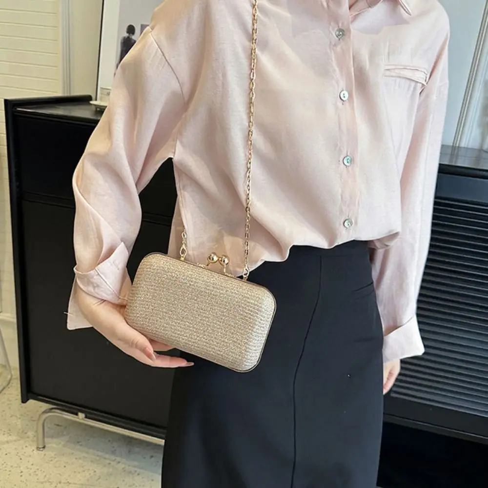 

Casual Glitter Evening Banquet Bag Rhinestone Large Capacity Box Handbag Shoulder Bag Wrist Bag Ladies Clutch Bag Women