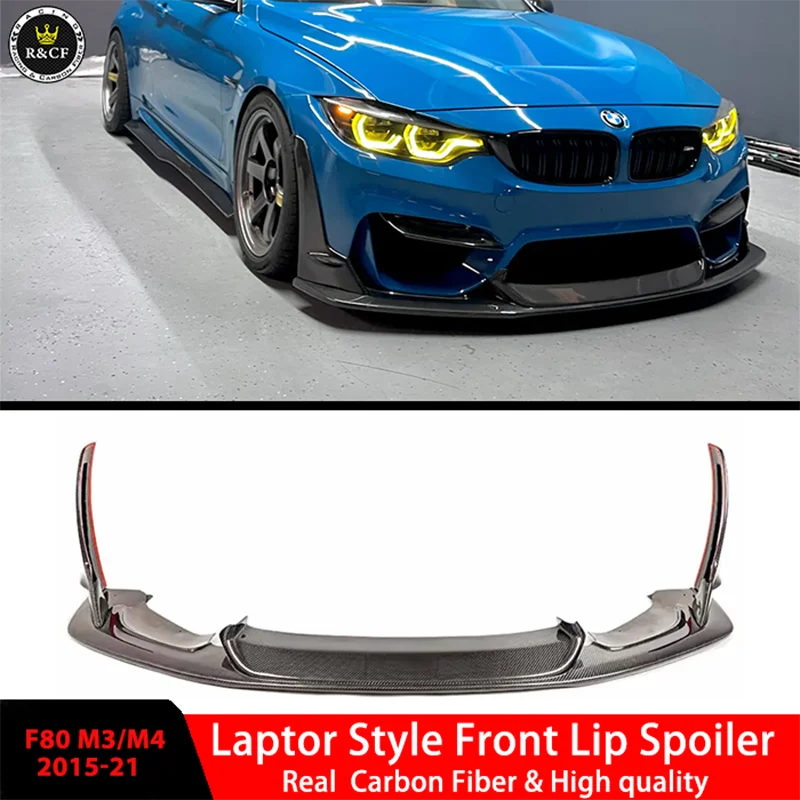 New! M3 F80 Front Lip Laptor style Carbon Fiber Front Bumper Splitter Lip Spoiler For BMW F80 F82 F83 M3 M4 2015-21