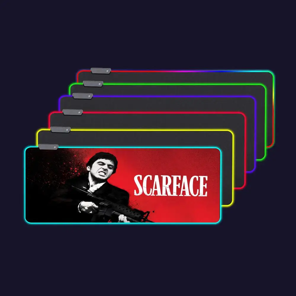 

Коврик для мыши Scarface 1983 F-Film 600x300 мм, большой светящийся коврик для мыши, стример RGB, светодиодный игровой коврик для интернет-кафе, домашний коврик для мыши