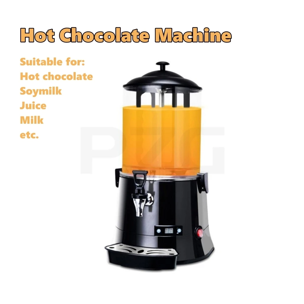 5L 10L Hot Chocolate Dispenser Chocofairy Water Bath Heating Bainmarie Mixer Beverage Warmer Juice Milk Coffee Milk Tea 110/220V