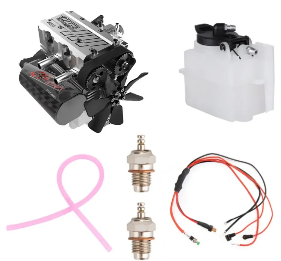 TOYAN FS-L200AC Superior Engine Model Kit 7cc Inline 2 Cylinders 4 Stroke Air Cooled Nitro Engine Model - TOYAN & OTTO MOTOR view 2