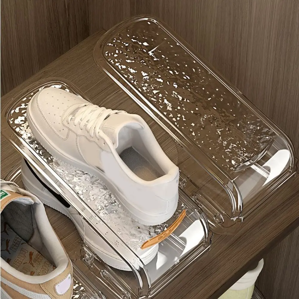 

1pcs Double Layer Shoe Rack Solid Color Space Saving Shoe Organizer Durable Adjustable Footwear Support Cabinet