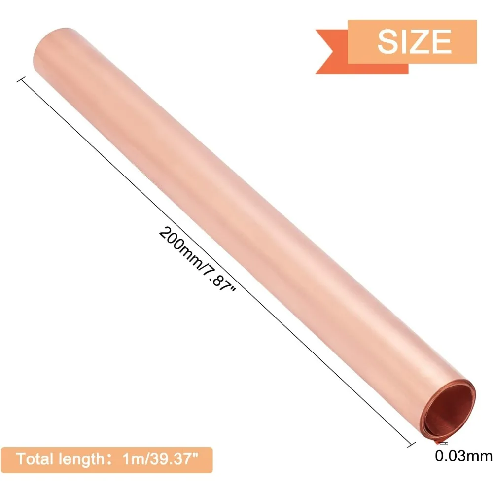 0.03mm Copper Roll High Purity Pure  Weather Proof Brass Sheet  Foil Light Salmon Color Sheets for Mechanical