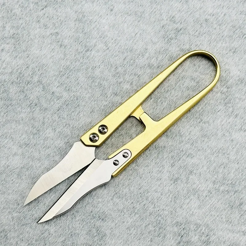 

Premium Brass Mini Scissors Leather Craft & Embroidery Snips Handmade Sewing Thread Clippers for Precision Cutting Tailoring