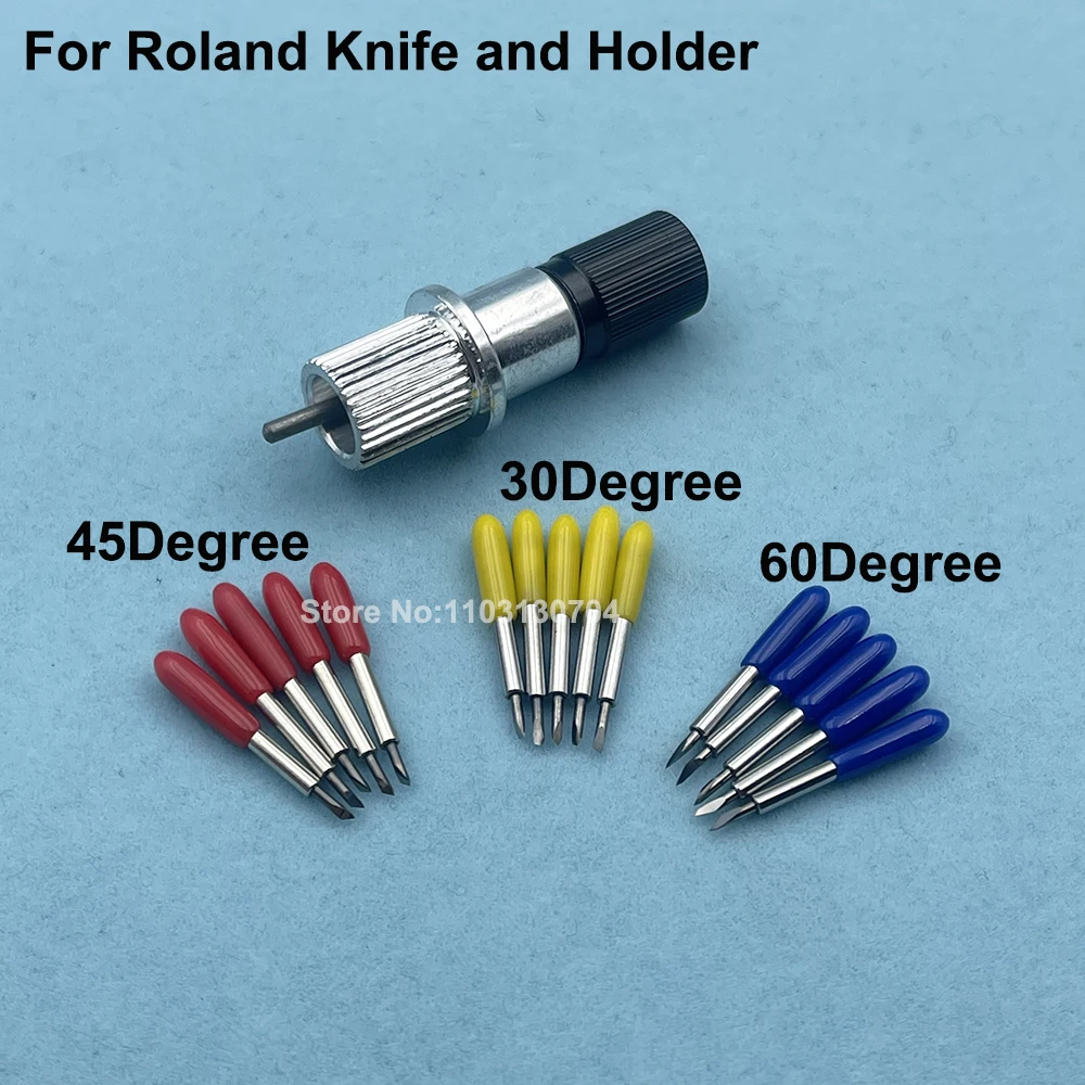 6PC Roland Vinyl Cutting Plotter Blade Knife Holder for Roland VP540 SP540 SP300 VP540i 30 45 60 degree Cutter Paper Knife Blade