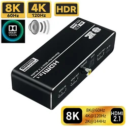 HD-MI 2.1 Audio extractor Audio Toslink Splitter 4K 120Hz 8K 60Hz HD-MI Video Converter Receiver Dolby Vision for PS5 Xbox S TV