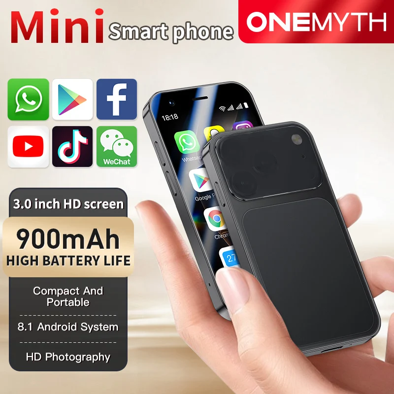 2026 NEW ONEMYTH A17 3G 3.0 Inch HD Mini Smartphone Android 8.1 Dual SIM Standby Phone 2GB+16GB 900mAh Small Original Cell Phone