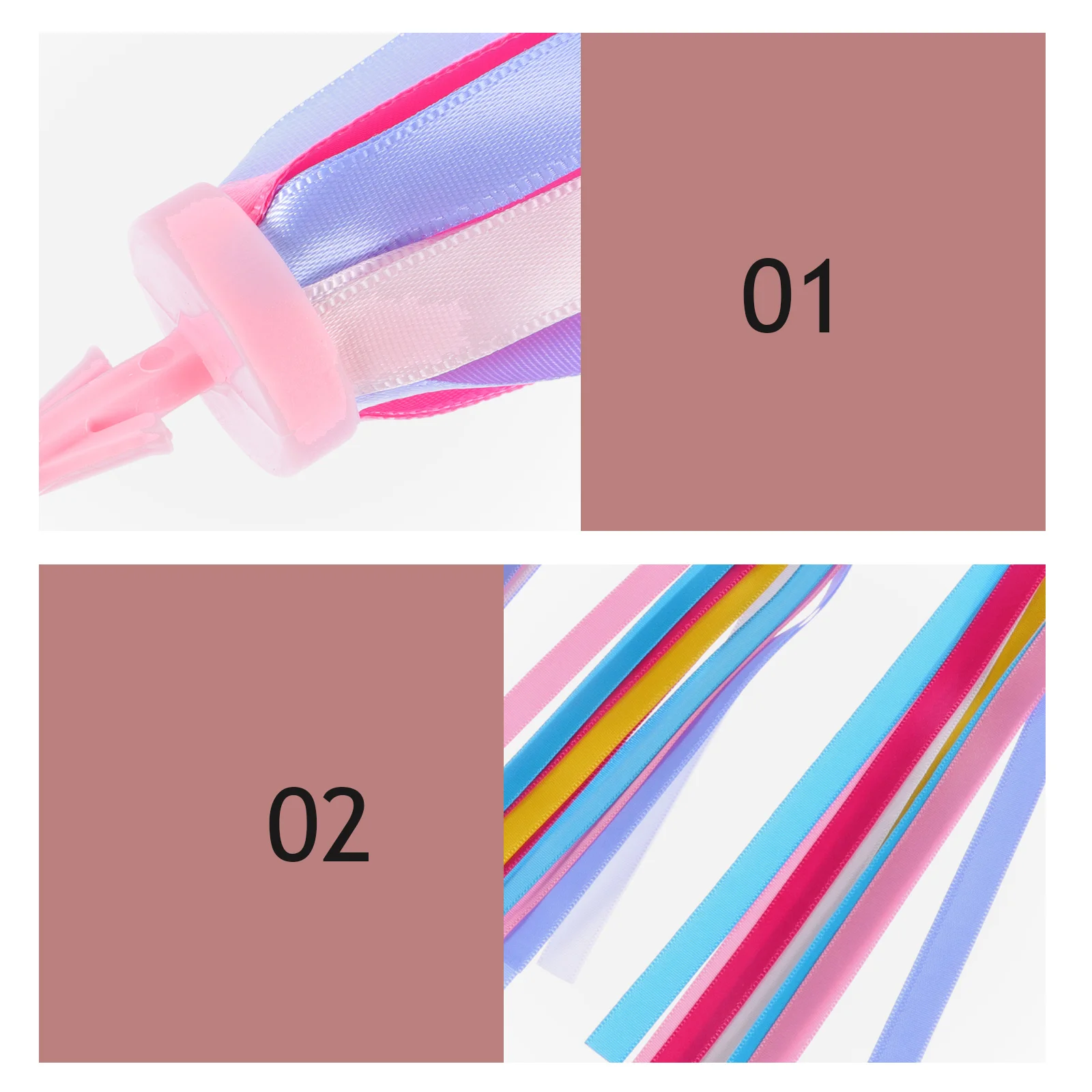

2 Pairs Scooter Streamers Handlebar Decorative Hanging Tassel Kids Bike Ribbons Plastic Polyester Safe Durable Practical Easy