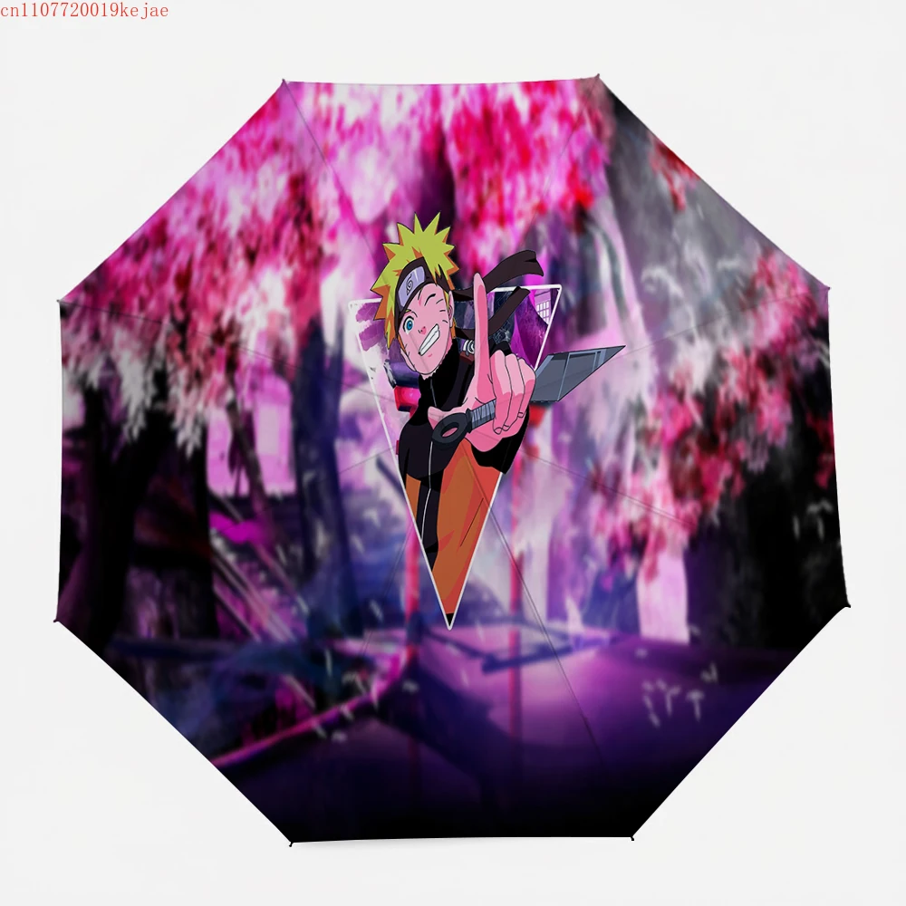 

Зонт-трость Uzumaki Kunai с аниме-принтом «Цветущая вишня», водонепроницаемый, ветрозащитный, складной, компактный, для путешествий и повседневного использования