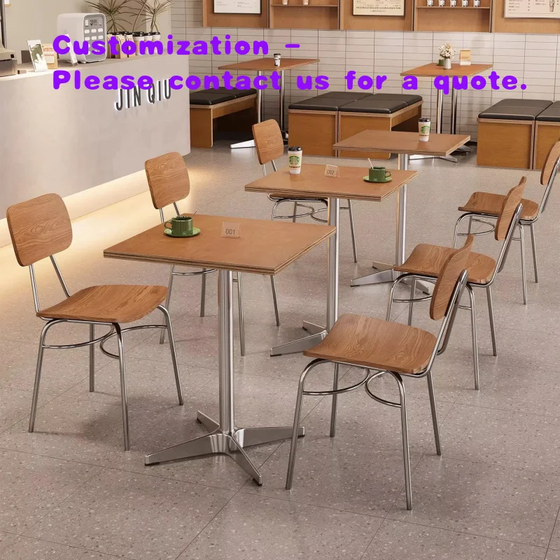 

custom.Modern Restaurant Furniture-Factory Direct Metal Tables and Chairs Leisure Tea Restaurants and Milk Tea Shops