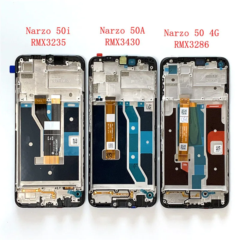 Original For Oppo Realme Narzo 50i 50A LCD Display Screen Frame Touch Panel Digitizer For Realme Narzo 50 RMX3286 LCD Assembly