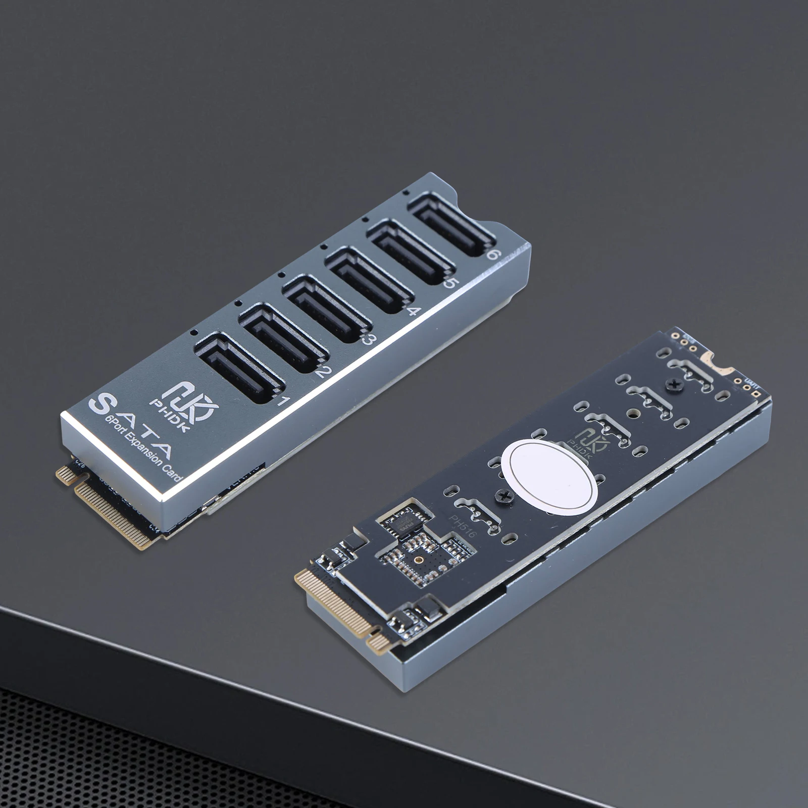 

Адаптер-карта M2-SATA3: M-Key NVMe на 6 портов SATA 3.0 для высокоскоростной передачи данных, расширение хранилищ ПК, ноутбуков и серверов