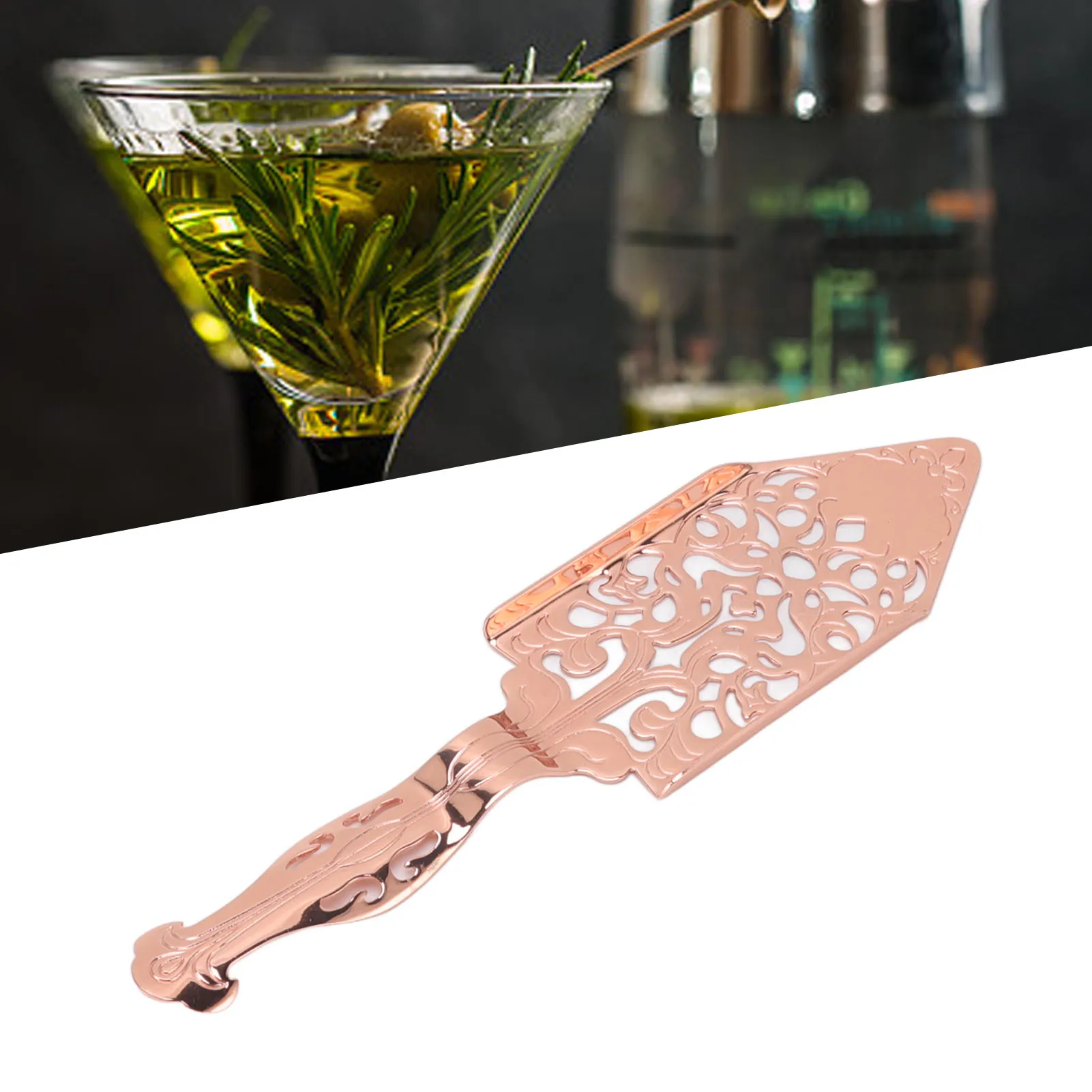 Absinthe Spoon Vintage Hollow Design Stainless Steel Wormwood Cocktail Bar Glass Cup Drinking Filter Spoon