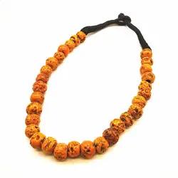 Tibetan Necklace Nepal Sherpa Lampwork Beads Necklace Antiqued Glass Trade Beads TNL245