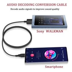 Sony Walkman audio decoding cable for NW-Z1X,ZX2,XZ300A,WM1Z,ZX700,A306,A35,A36,A45,A55;Sony to TYPE-C port Android phones cable