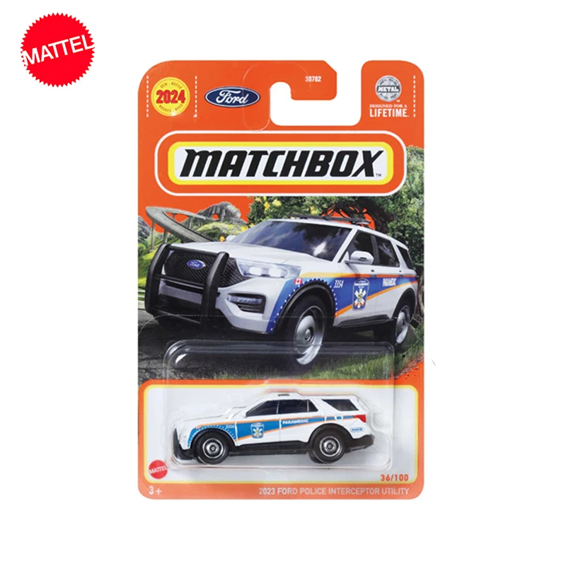 Original Matchbox Car Mattel Toys 1/64 Diecast 2023 Ford Police Interceptor Utility Vehicle Model Toy for Boys Birthday Gift