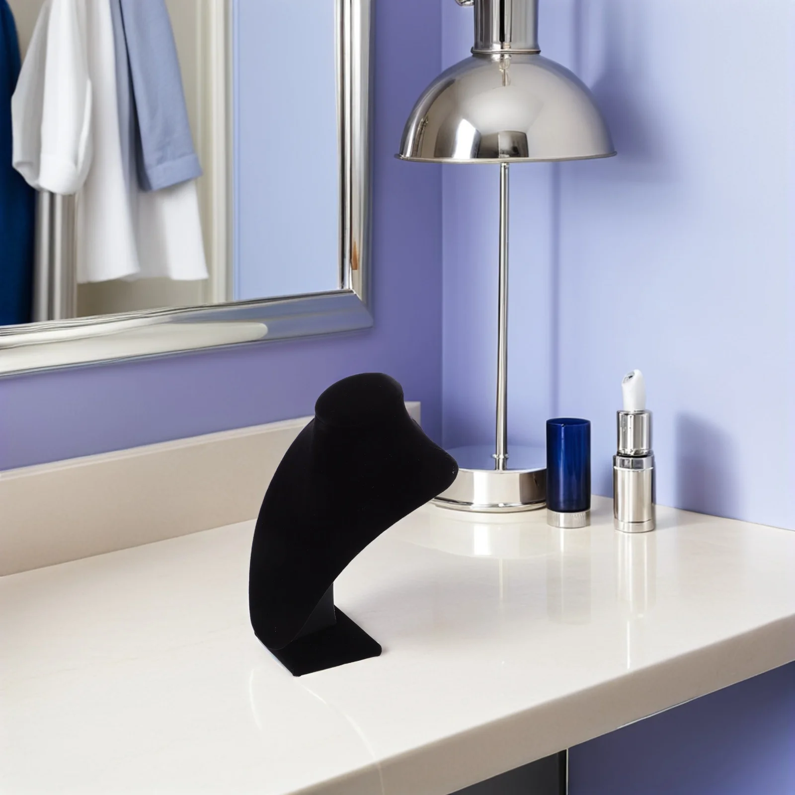 

Neck Necklace Stand Black Jewelry Display Bust For Pendant Choker Chain Organizer Retail Showcase Jewelry Selling Accessories