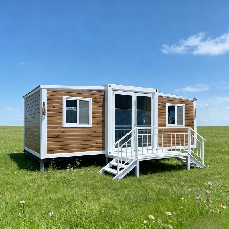 Modern 20 FT Expandable Steel Folding Container House Prefabricated 2 Bedroom Villa for Commercial and School Use Available