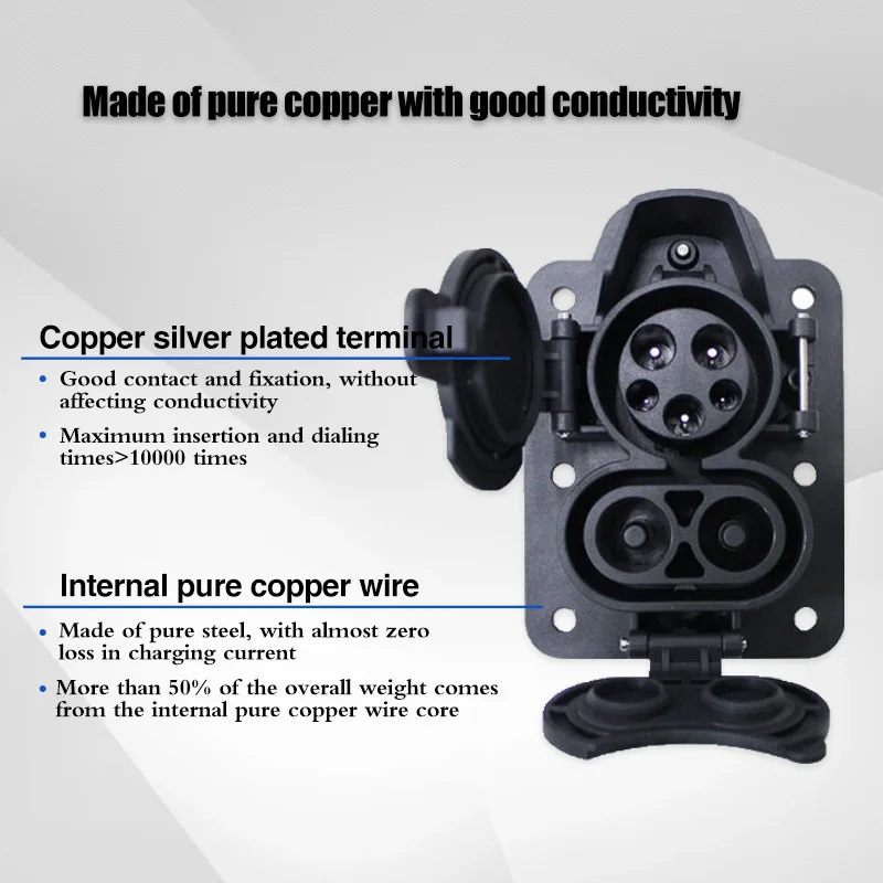 Connecteur de chargeur EV 200A COMBO 1 CCS 1 SAE J1772, prise CCS1 EVSE DC, charge rapide, prise de Type 1 pour accessoires de voiture électrique