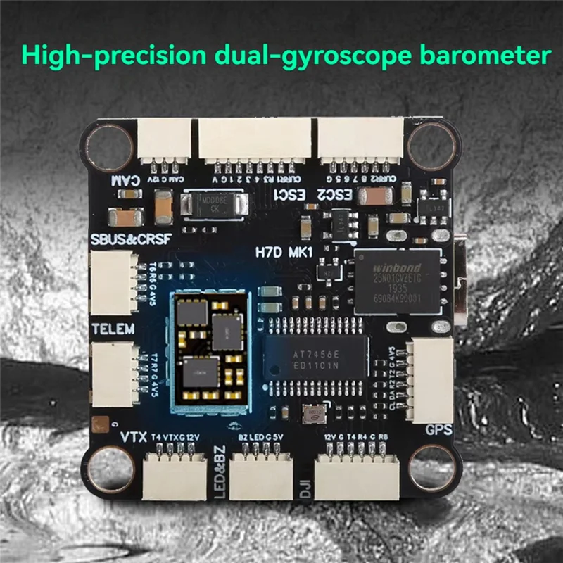 وحدة تحكم في الطيران H7D MK1 H743 الجديدة الكل في واحد ومجموعة 75A ESC لطائرة RC FPV بدون طيار، متوافقة مع البرامج الثابتة AP/INAV/BF/Rotorflight