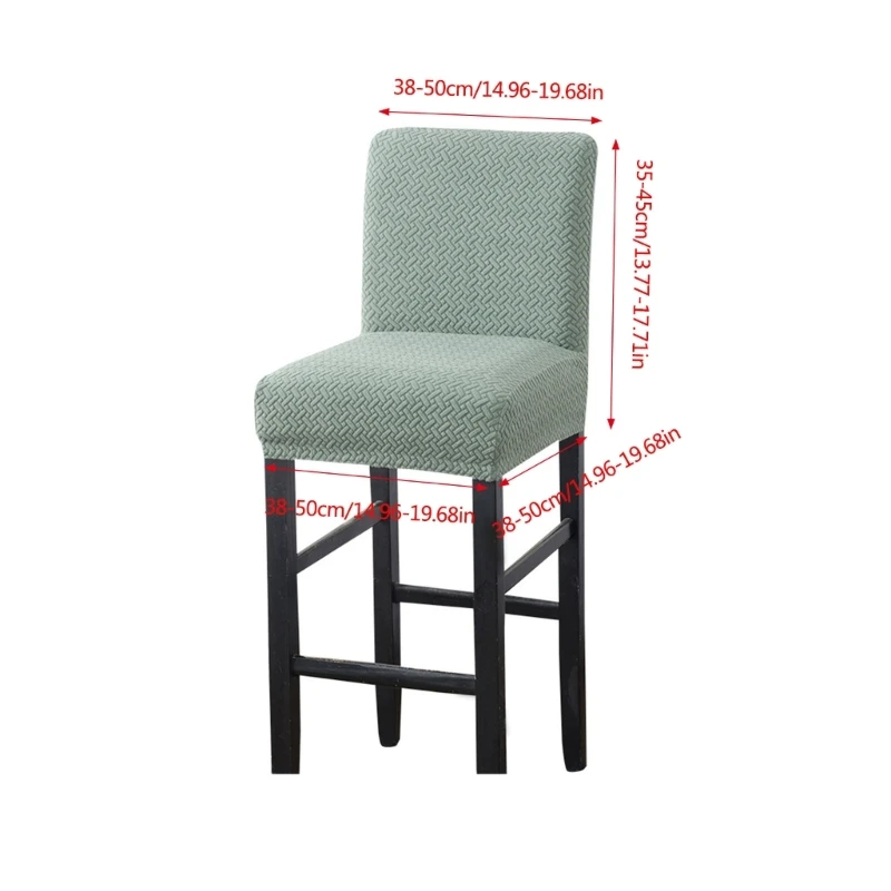 Polyester Bar Chair Covers for Dining and Living Room Elegant Striped Design Easy to Install and Clean AntiStain Cover