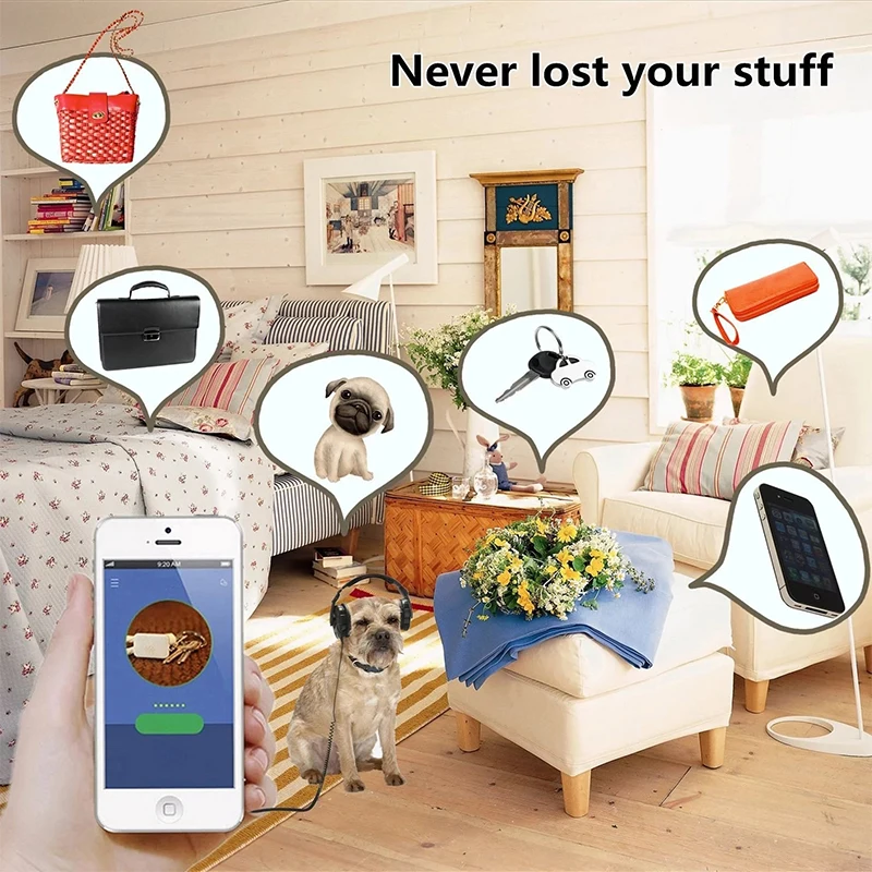 Smart Bluetooth GPS Tracker, Key Locator, Pet Anti-Lost Sensor Device, With Bluetooth, For Kids, Wallets, Luggage, Suitcases