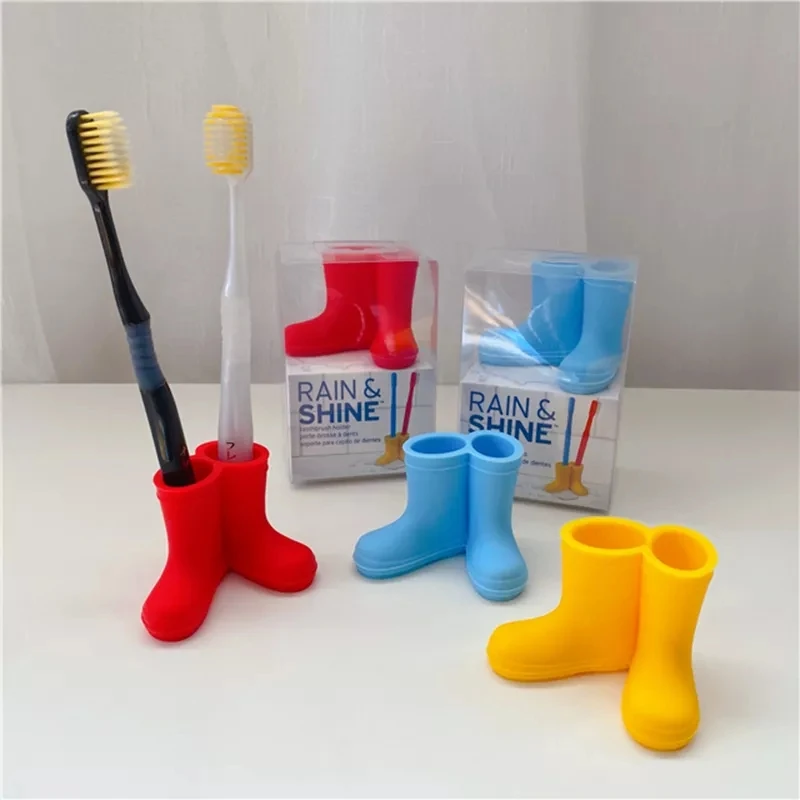 Bathroom Multipurpose Storage Silicone Pencil Holder Creative Toothbrush Holder Toothpaste Holder Rain Boots Toothbrush Holder