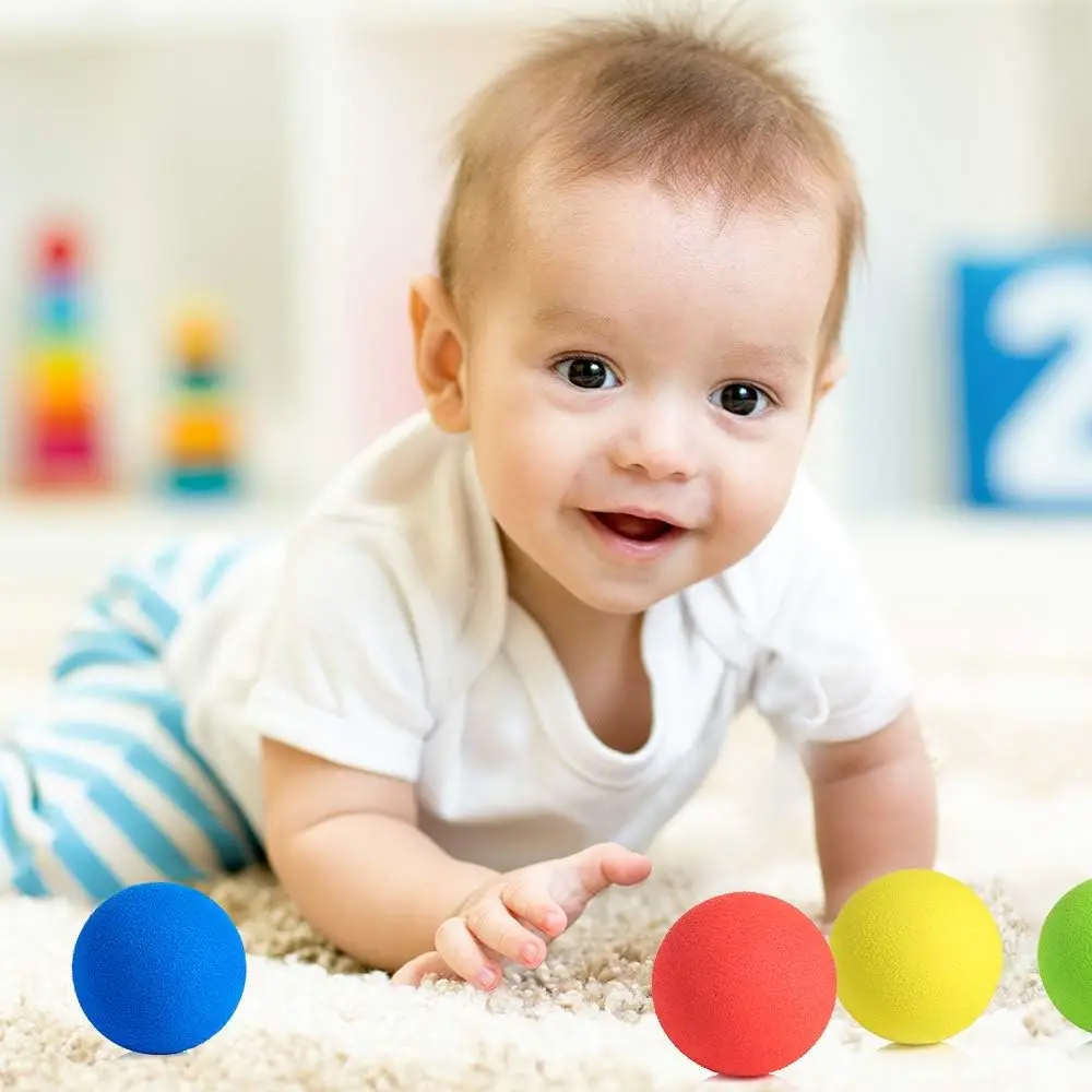 2.4 Inch Soft Foam Balls, 12PCS Lightweight Mini Indoor Toys Play Balls for Safe Fun, Birthday Party for Boys and Girls