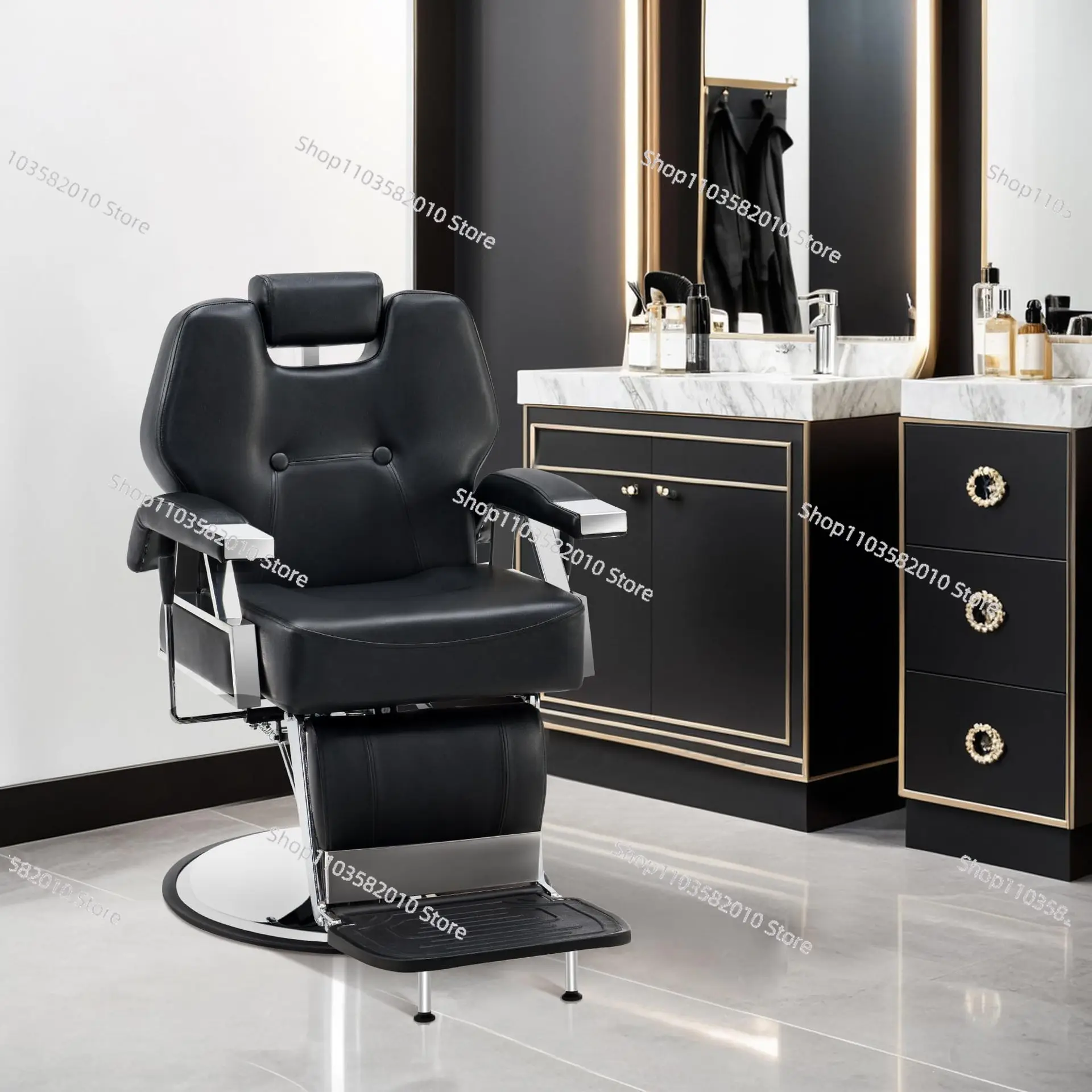 

Chair Durable Fashion Comfortable Hair Salon Hair Cutting Chair with Pedals Rotatable with Armrests Beauty Chair