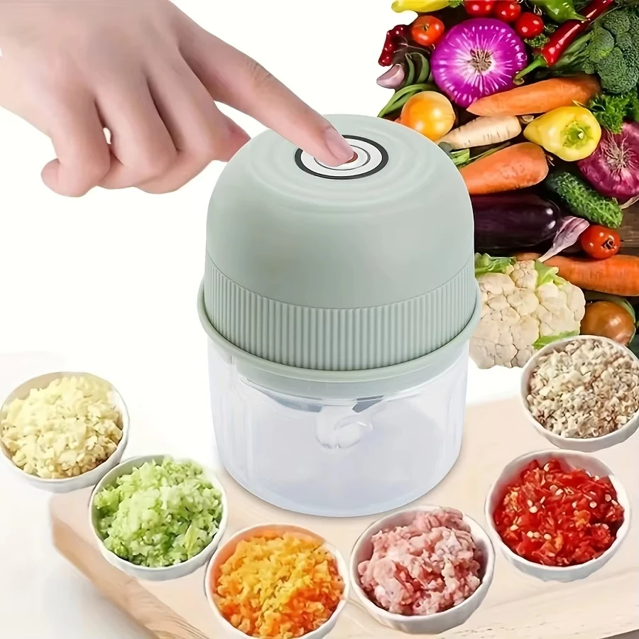 

1 electric garlic grinder 260ml onion chopper 1 button start meat grinder kitchen food vegetable mixer