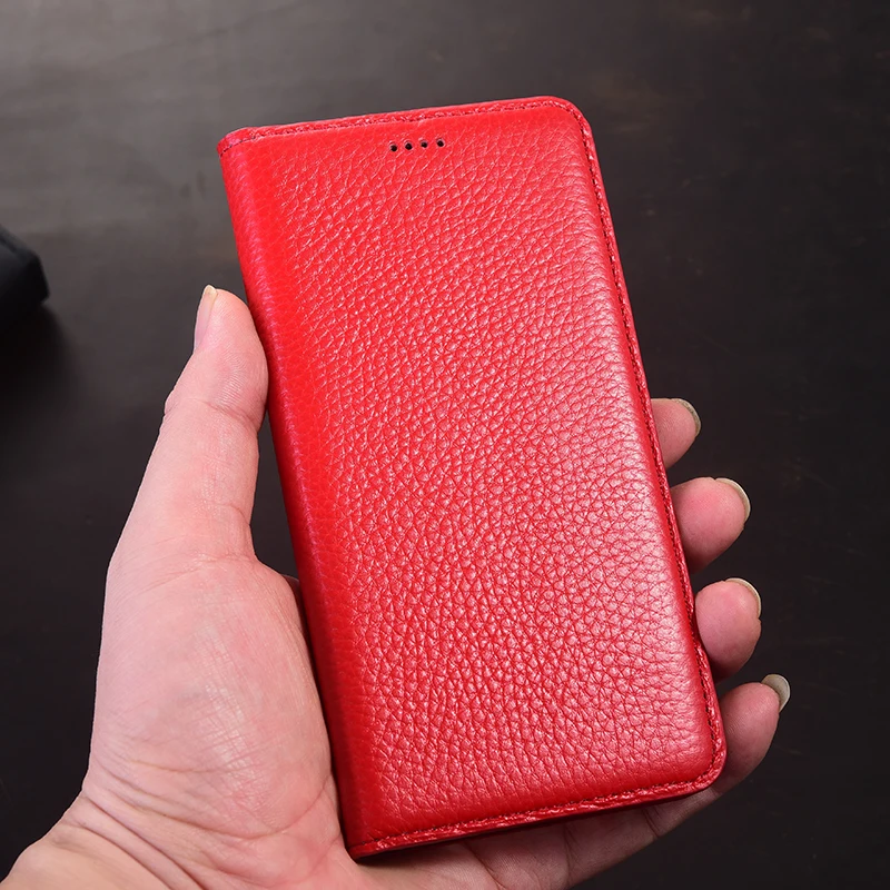 Neutral Genuine Leather Phone Case For Honor 30 30i 30s 50 60 70 80 Pro Plus SE Lite GT Flip Wallet Bracket Cover