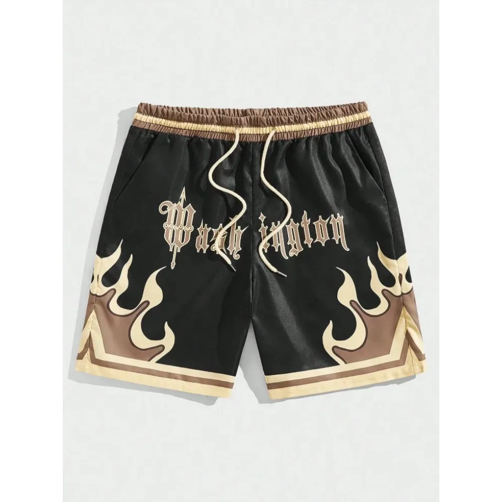 

Новинка 2025, мужские трендовые баскетбольные шорты с 3D принтом, повседневные спортивные дышащие, быстросохнущие, впитывающие пот, мужские шорты на шнурке